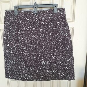 Talbot's corduroy Straight skirt. Sz12 Mini floral print side zip pockets